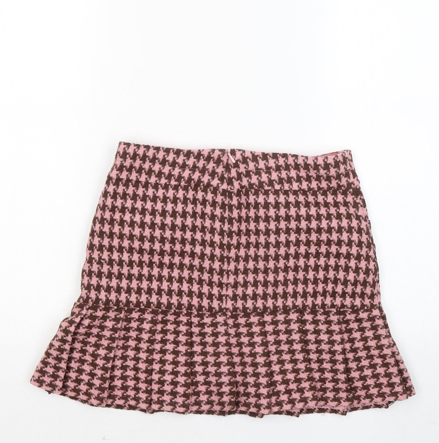 New Look Girls Pink Geometric Polyester A-Line Skirt Size 10 Years Regular