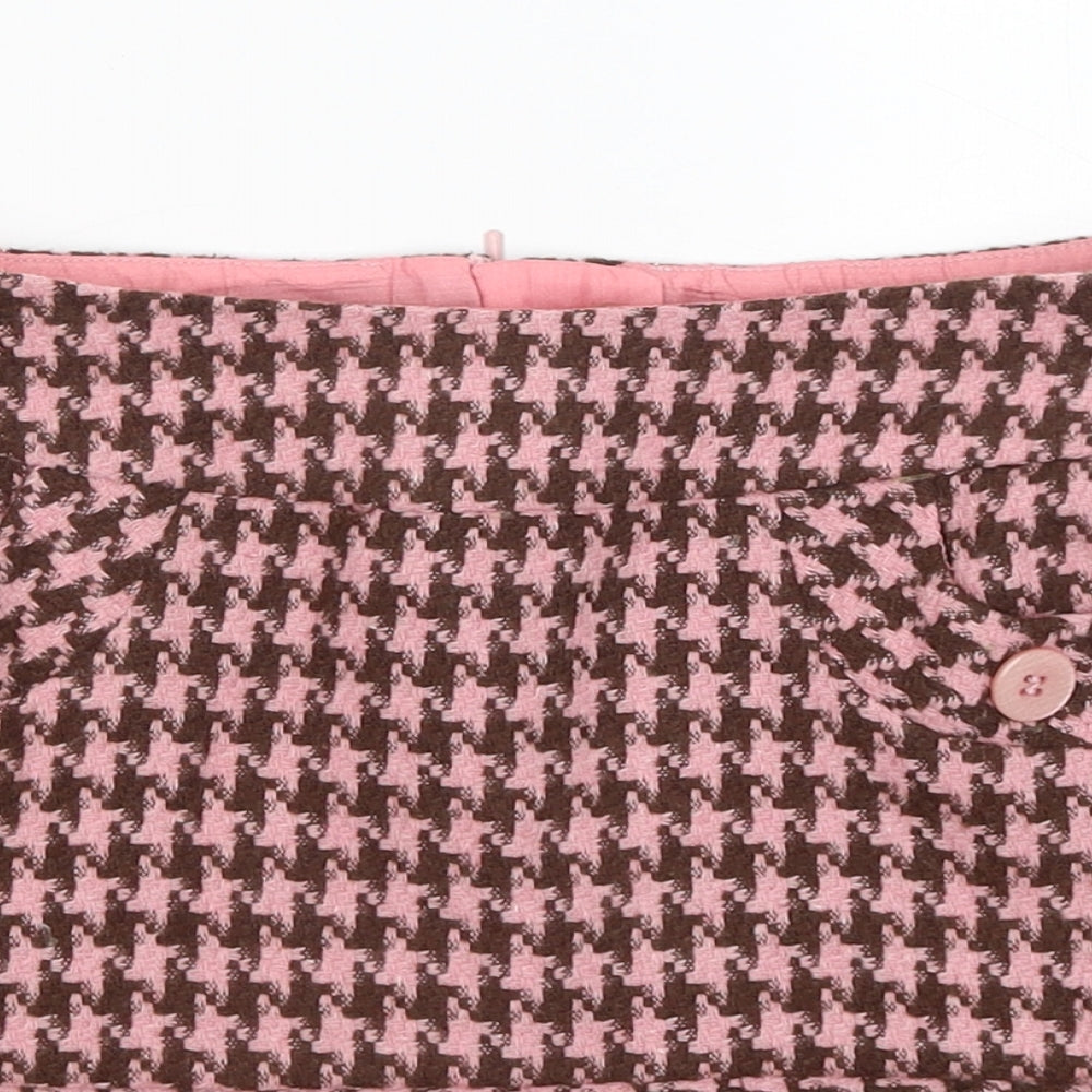New Look Girls Pink Geometric Polyester A-Line Skirt Size 10 Years Regular