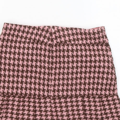 New Look Girls Pink Geometric Polyester A-Line Skirt Size 10 Years Regular