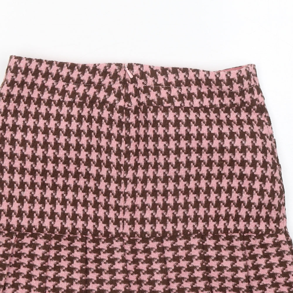 New Look Girls Pink Geometric Polyester A-Line Skirt Size 10 Years Regular