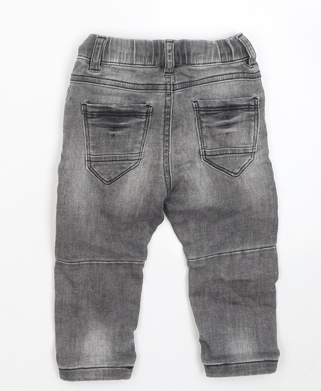 NEXT Boys Grey Cotton Cargo Jeans Size 6-9 Months