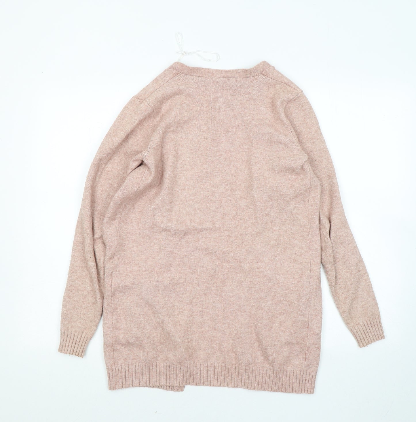 VILA Womens Pink V-Neck Viscose Cardigan Jumper Size XS