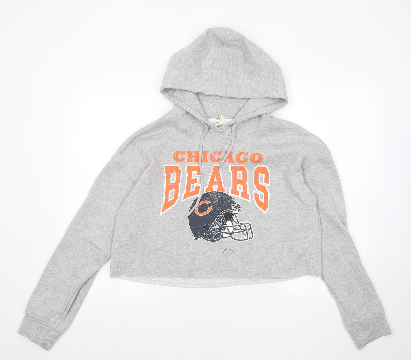 NFL Womens Grey Cotton Pullover Hoodie Size M - Chicago Bears
