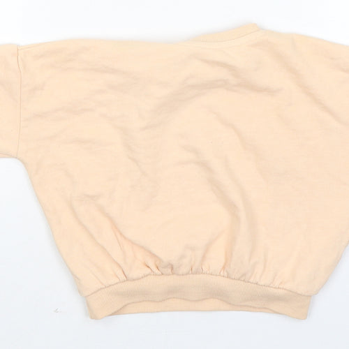 Matalan Girls Orange Cotton Pullover Jumper Size 12-18 Months - Smile Everyday
