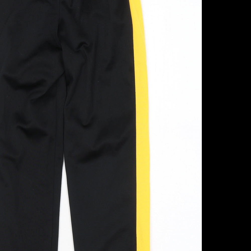 adidas Boys Black Polyester Jogger Trousers Size 9-10 Years Regular