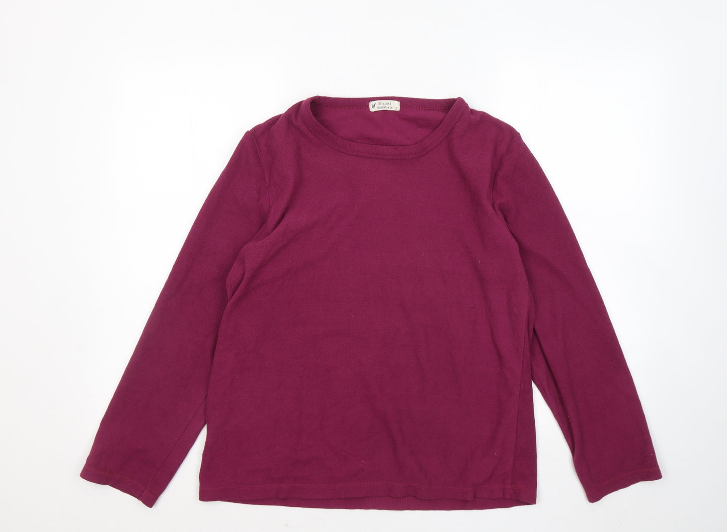Original Essentials Womens Purple Round Neck Polyester Pullover Jumper Size S