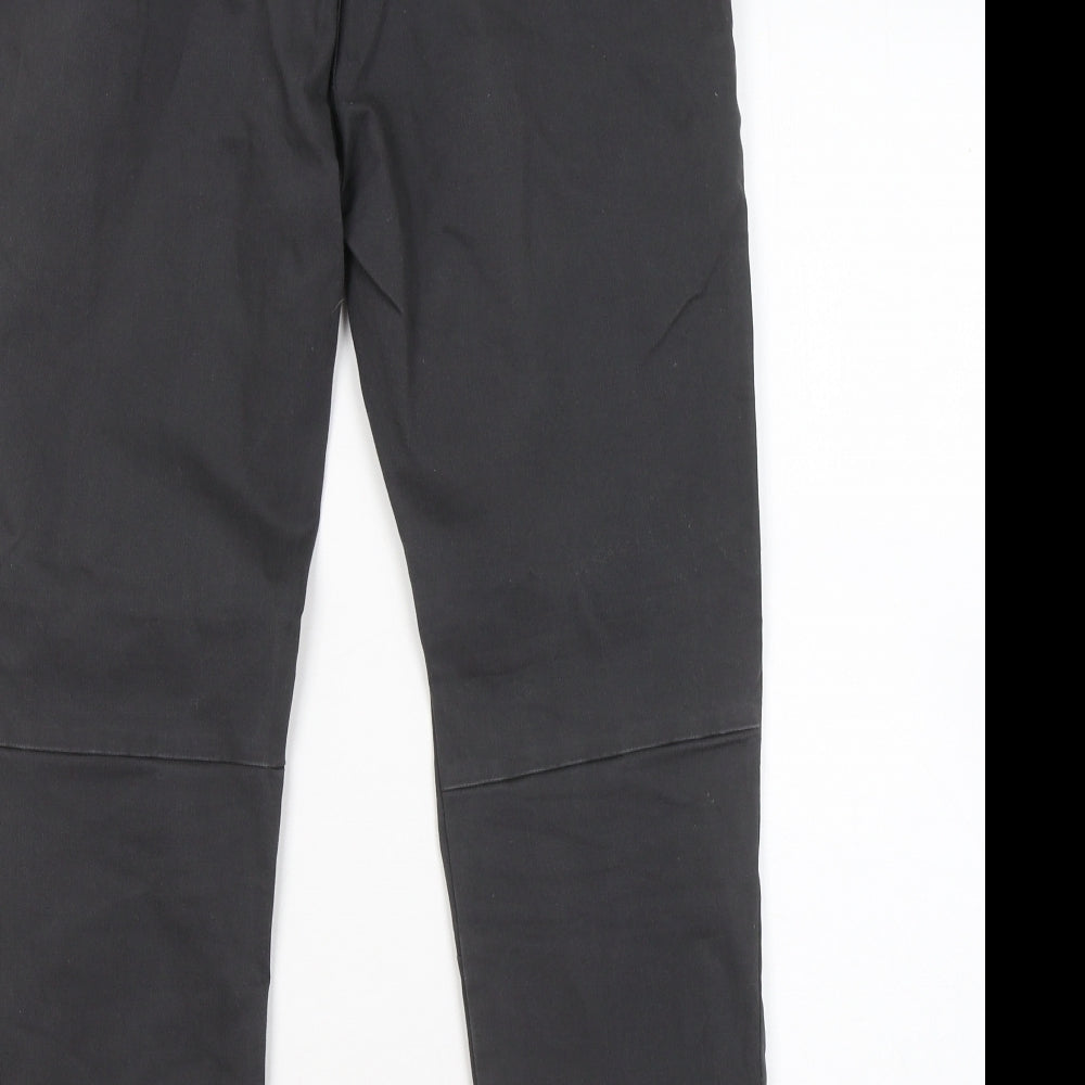 Pull&Bear Mens Grey Cotton Jogger Trousers Size 32 in L26 in Regular