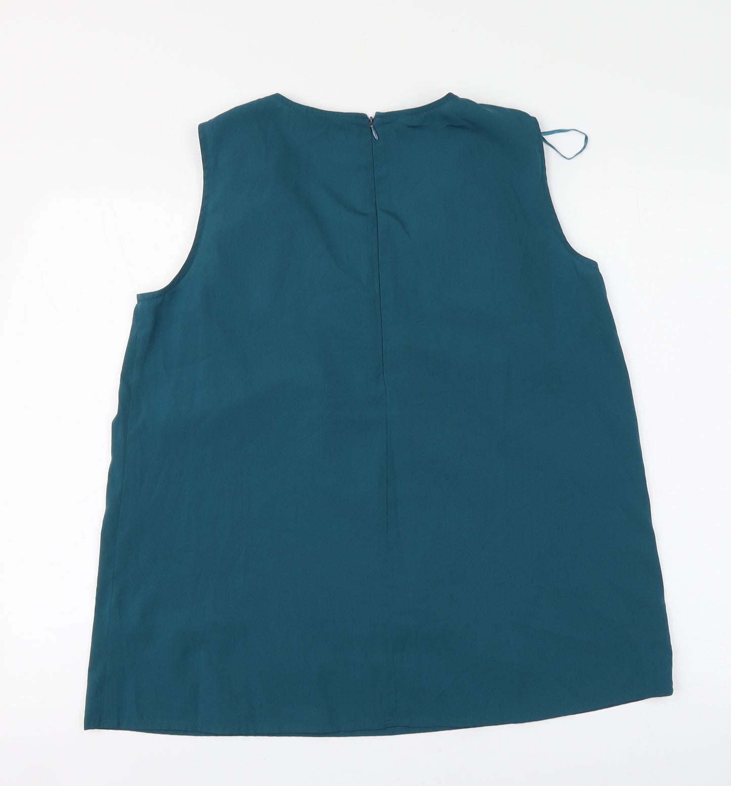 A wear Womens Green Polyester Basic Blouse Size 14 Round Neck