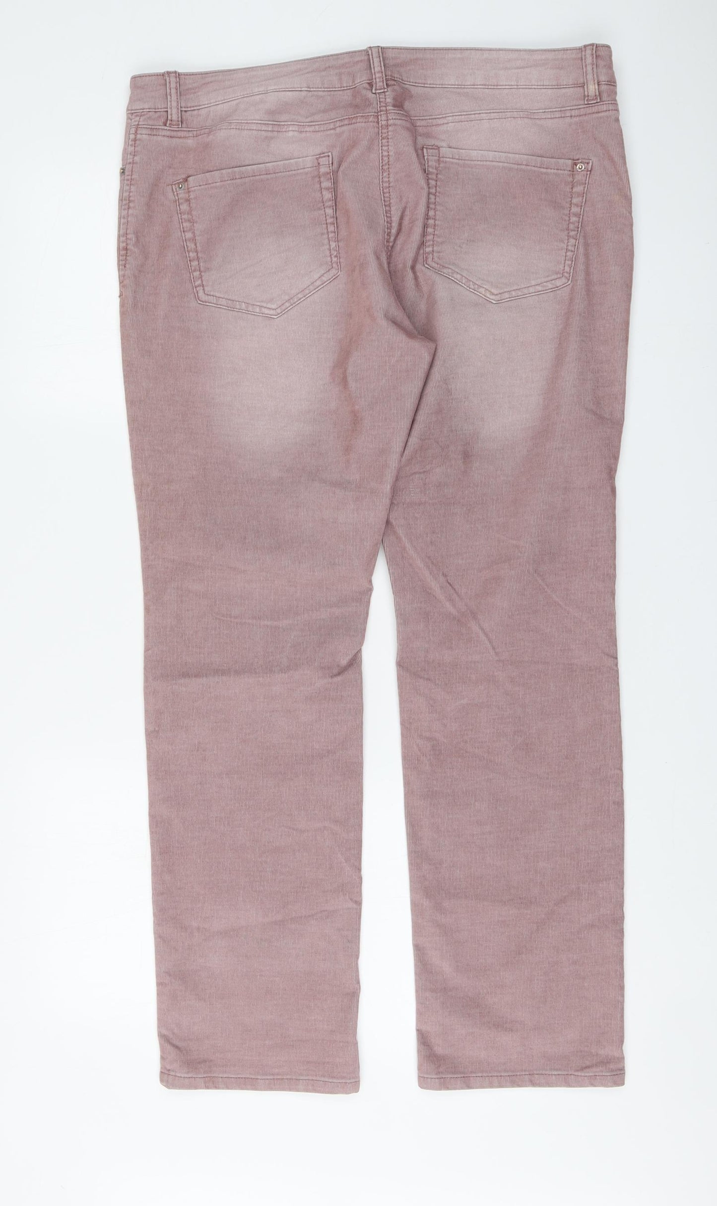 NEXT Womens Pink Cotton Straight Jeans Size 16 L29 in Regular