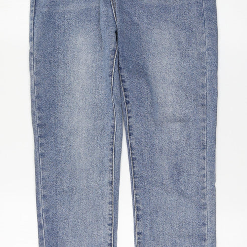 Jiranan Studio Womens Blue Cotton Straight Jeans Size L L26 in Regular