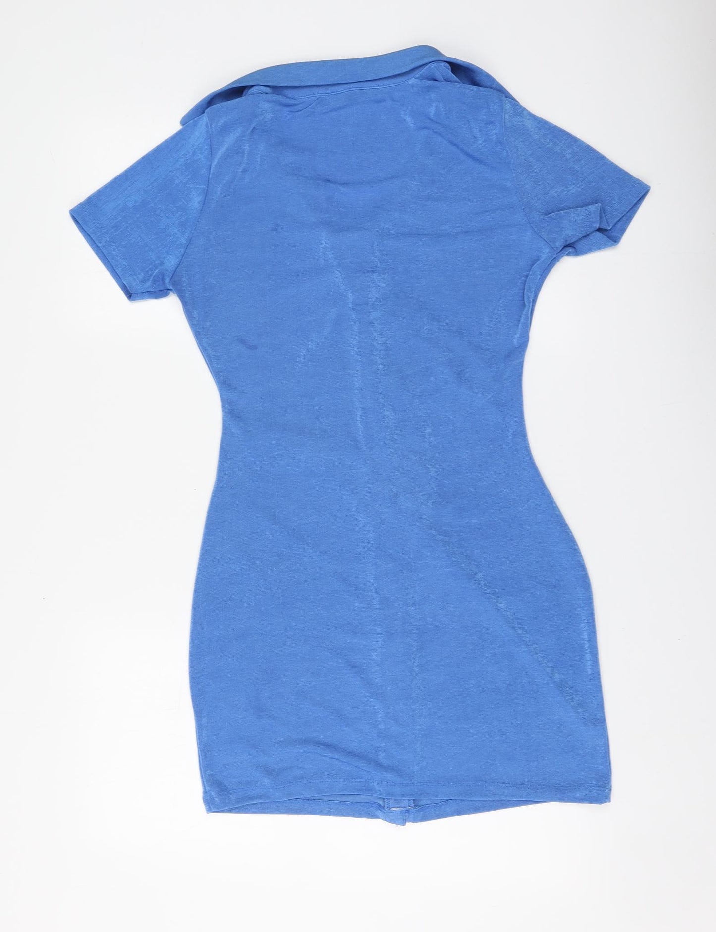 Primark Womens Blue Polyester A-Line Size 14 V-Neck