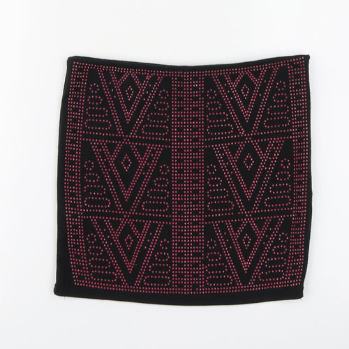 Club Womens Black Geometric Polyester Mini Skirt Size 10