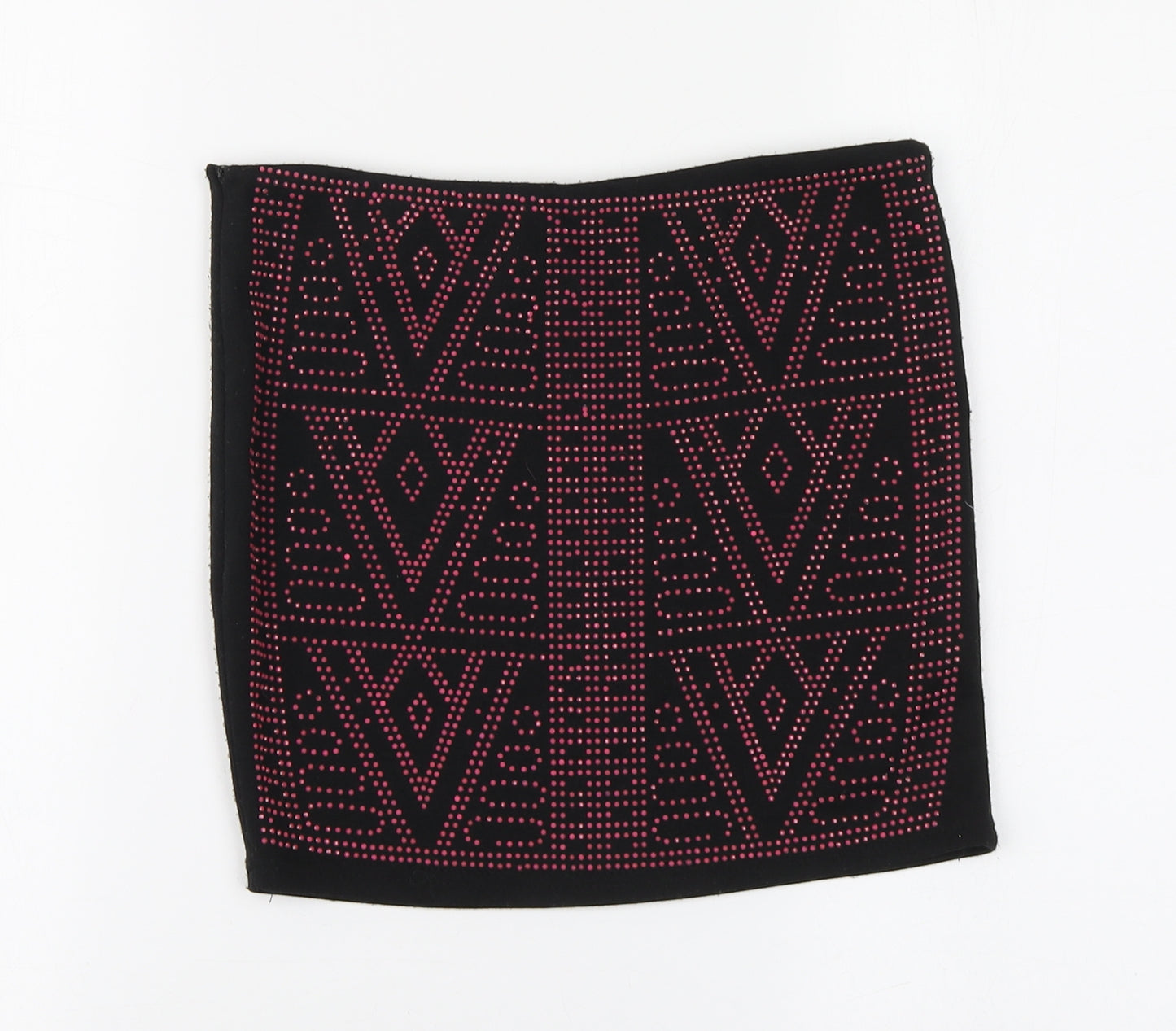 Club Womens Black Geometric Polyester Mini Skirt Size 10