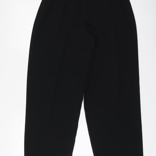 NEXT Womens Black Polyester Trousers Size 8 L29 in Regular
