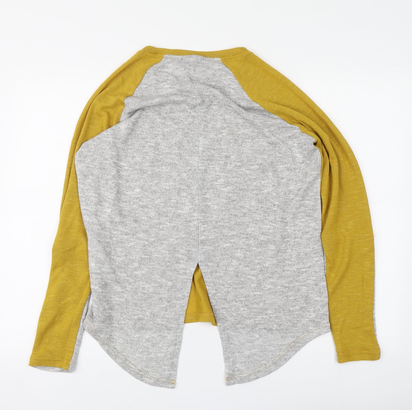 VILA Womens Yellow Round Neck Polyester Pullover Jumper Size M