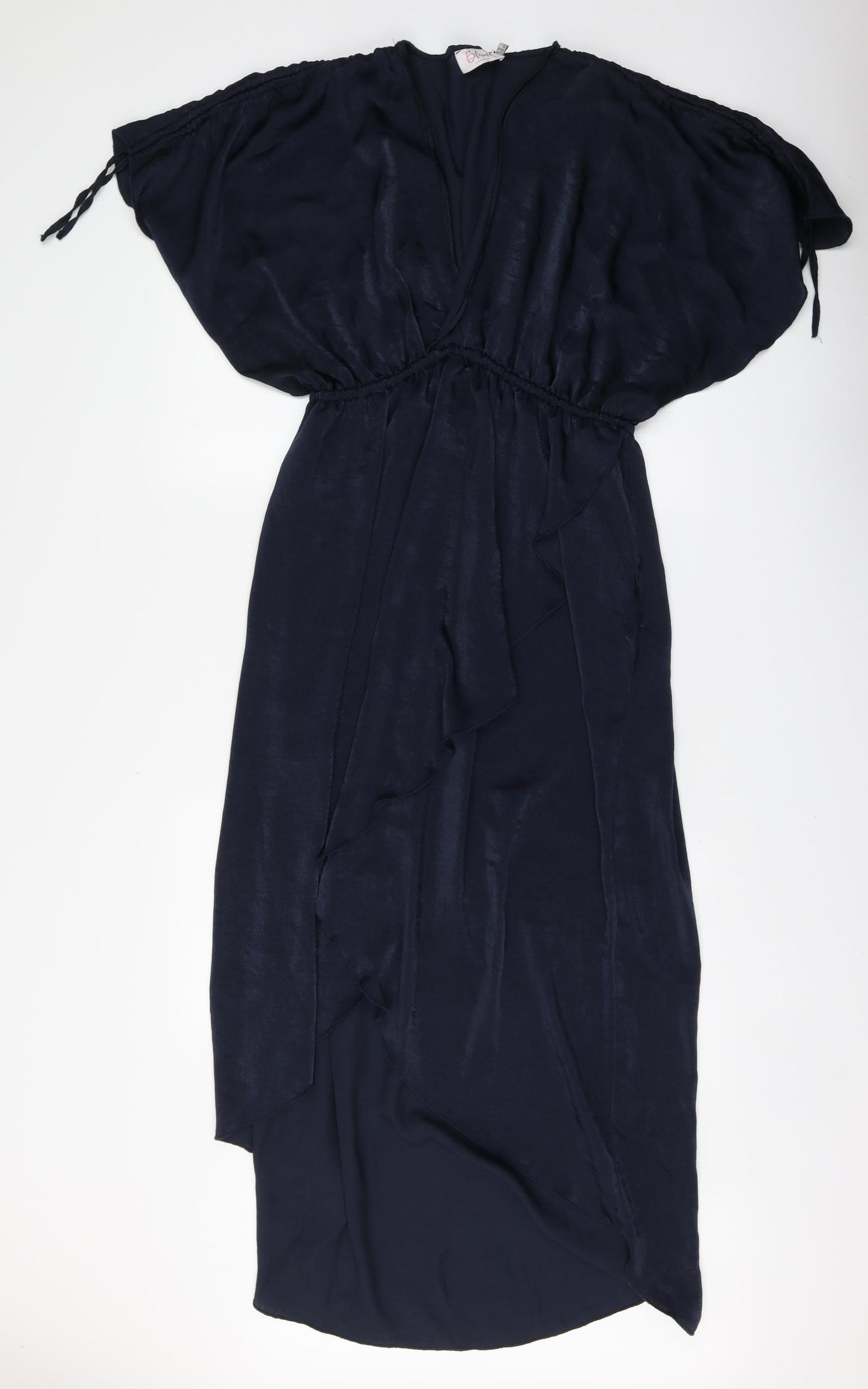 Blume Womens Blue Polyester Maxi Size 16 V-Neck