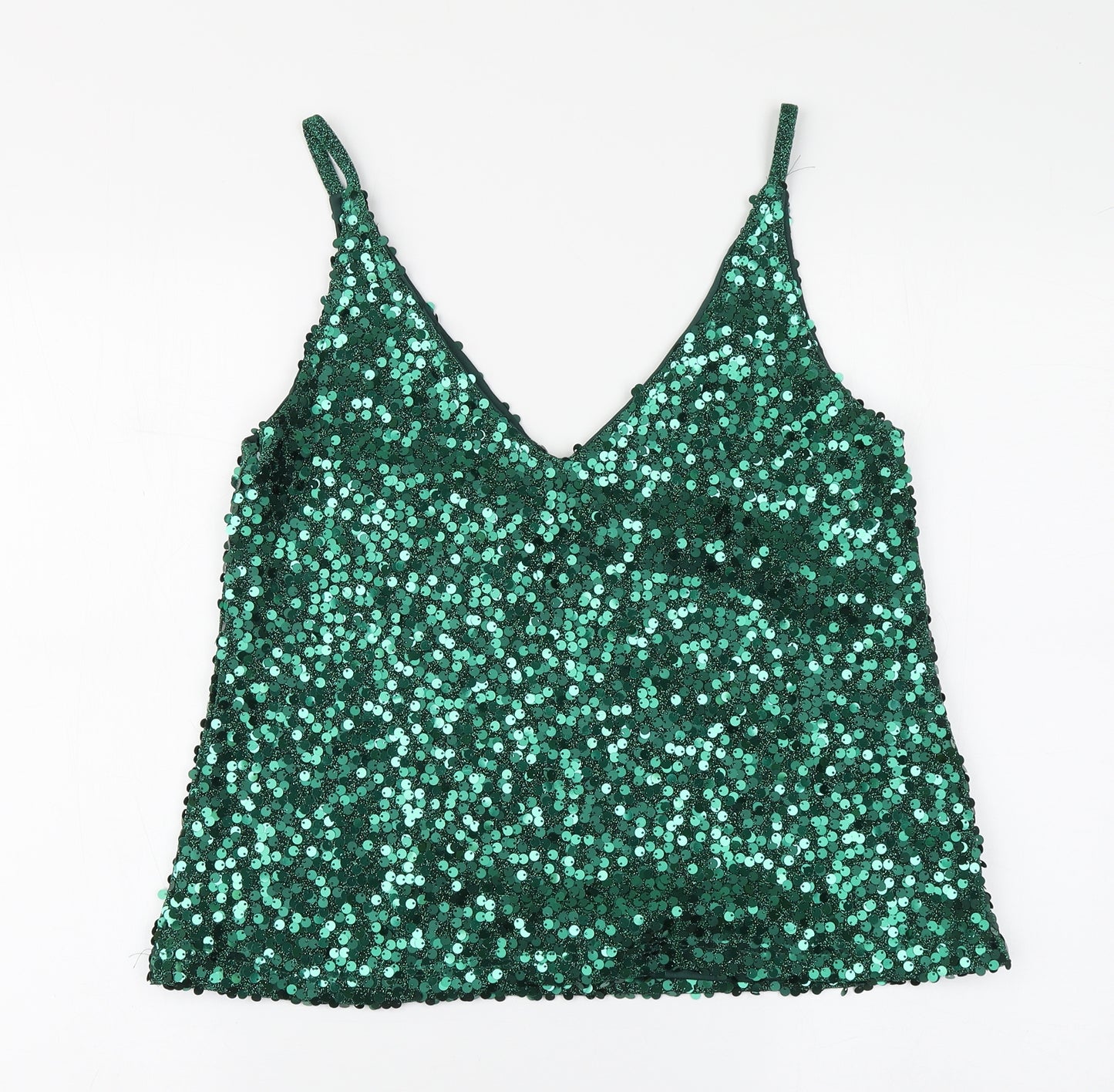 NEXT Womens Green Polyester Basic Blouse Size 12 Collared