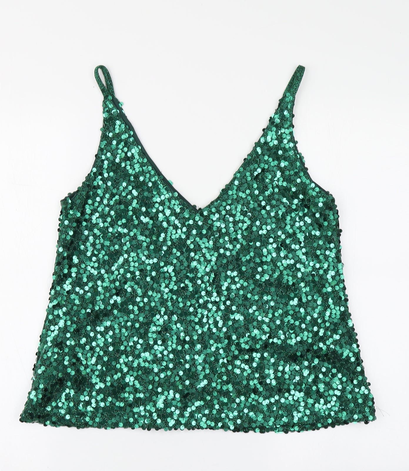 NEXT Womens Green Polyester Basic Blouse Size 12 Collared