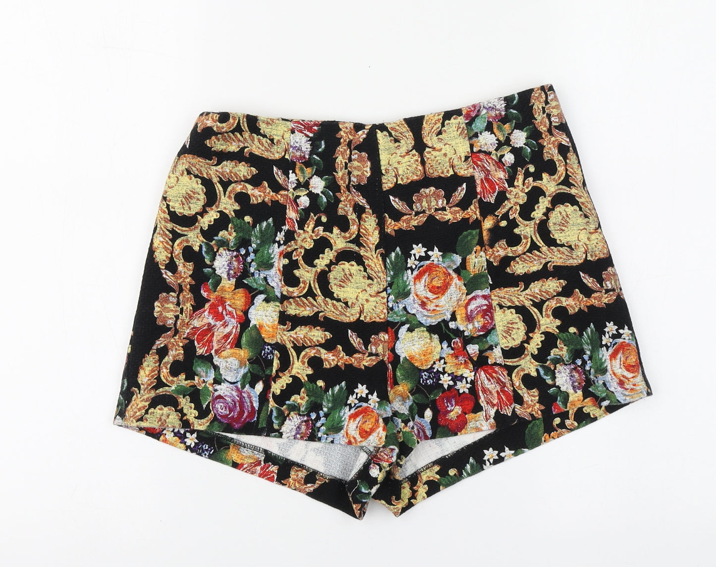 Atmosphere Womens Black Geometric Cotton Chino Shorts Size 10 Regular