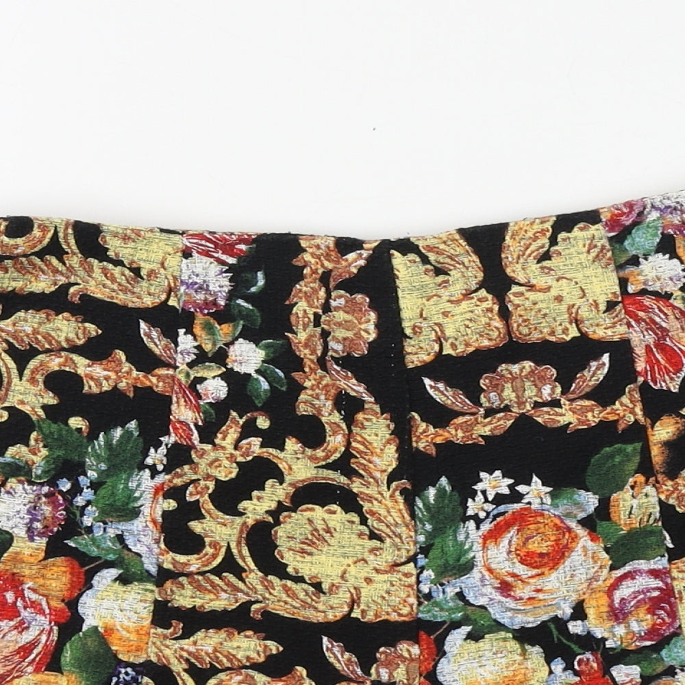 Atmosphere Womens Black Geometric Cotton Chino Shorts Size 10 Regular