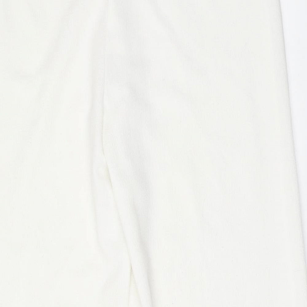 Missguided Womens White Polyester Trousers Size 12 L29 in Regular