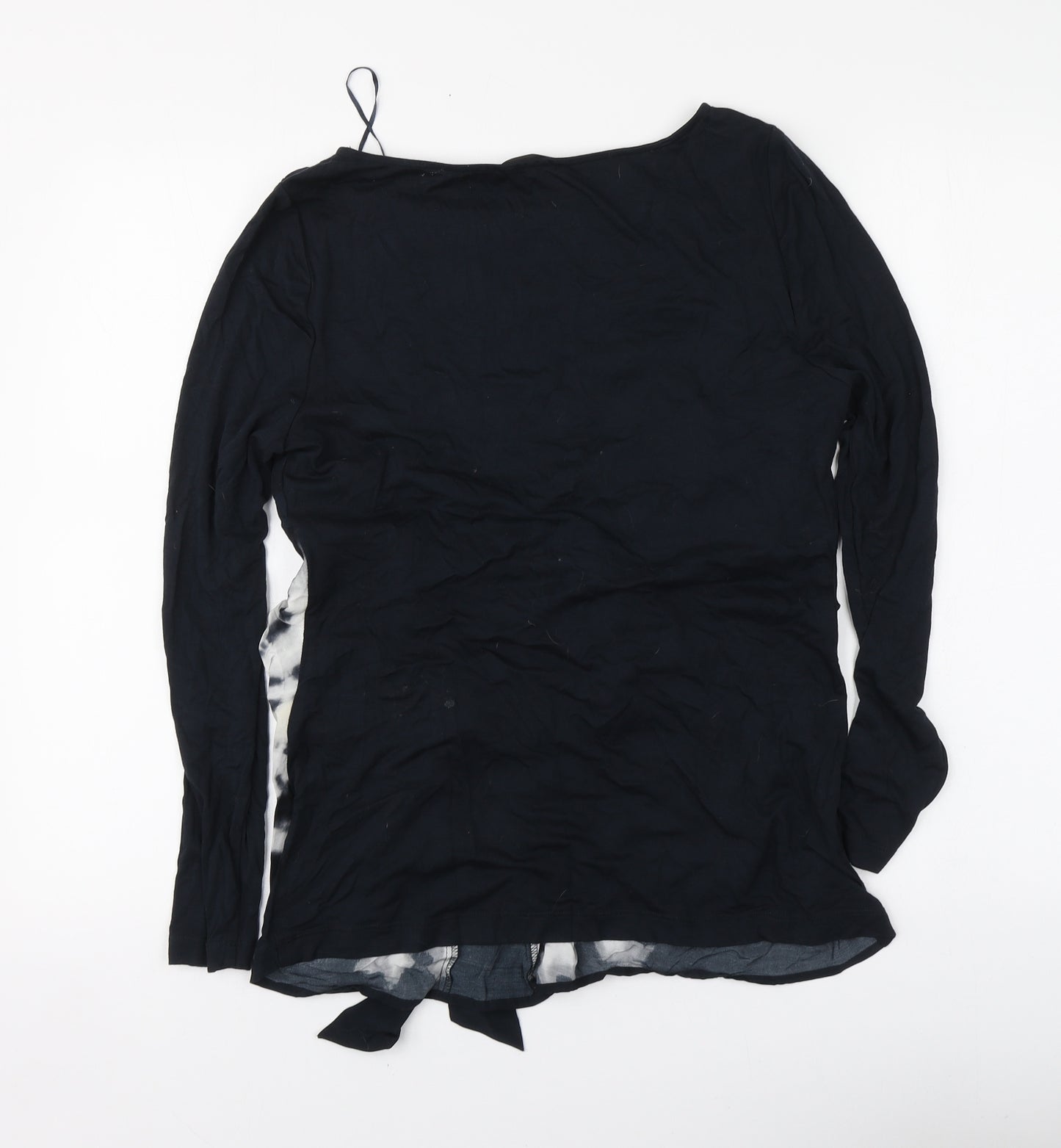 Mint Velvet Womens Blue Viscose Basic Blouse Size 12 Round Neck