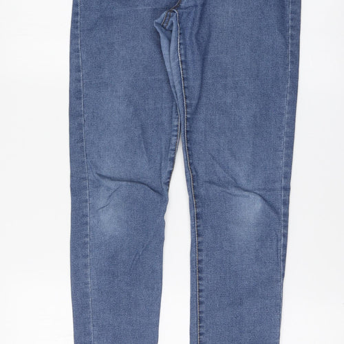 Denim & Co. Womens Blue Cotton Jegging Leggings Size 10 L31 in