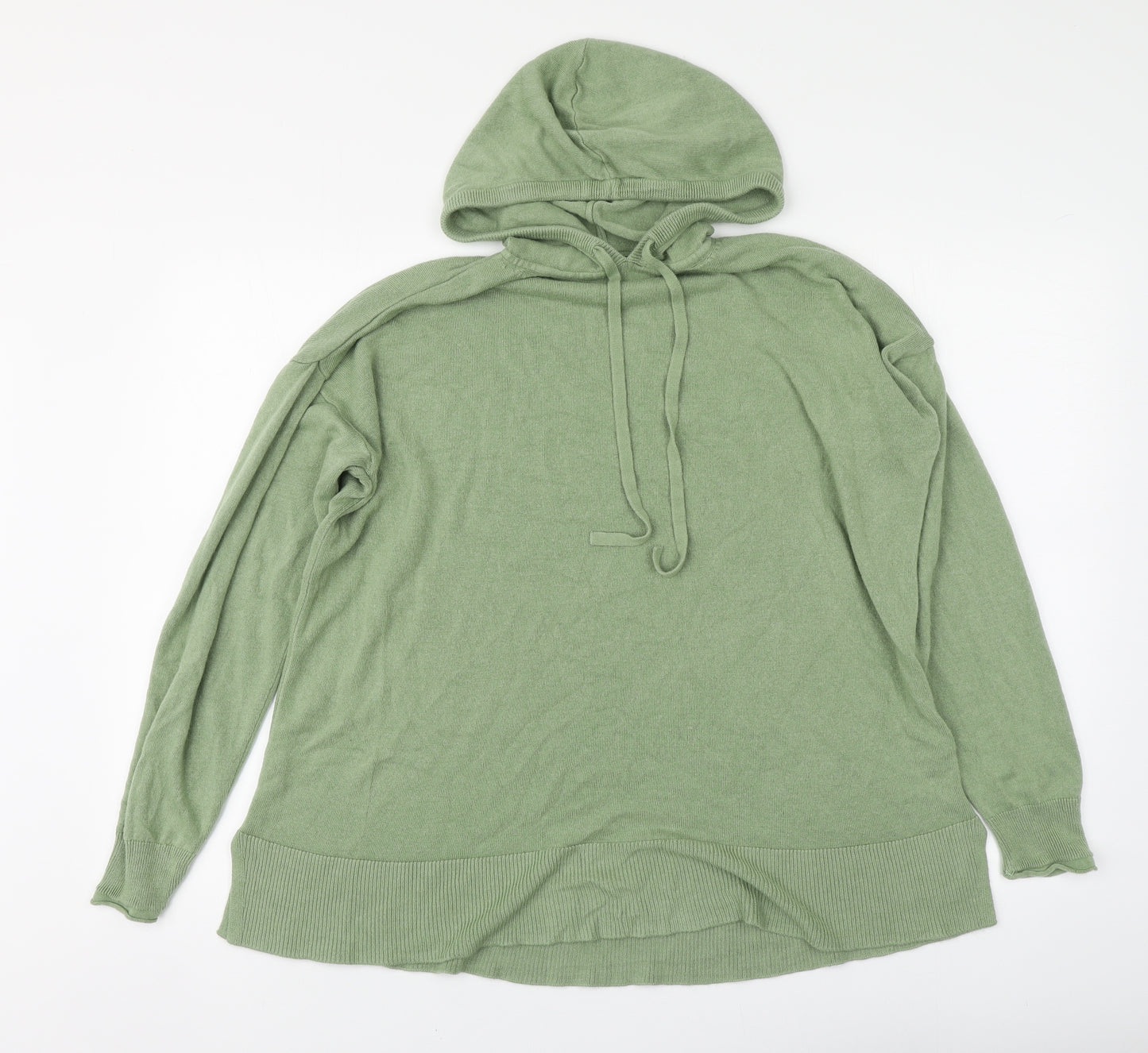 Marks and Spencer Womens Green Round Neck Acrylic Pullover Jumper Size L