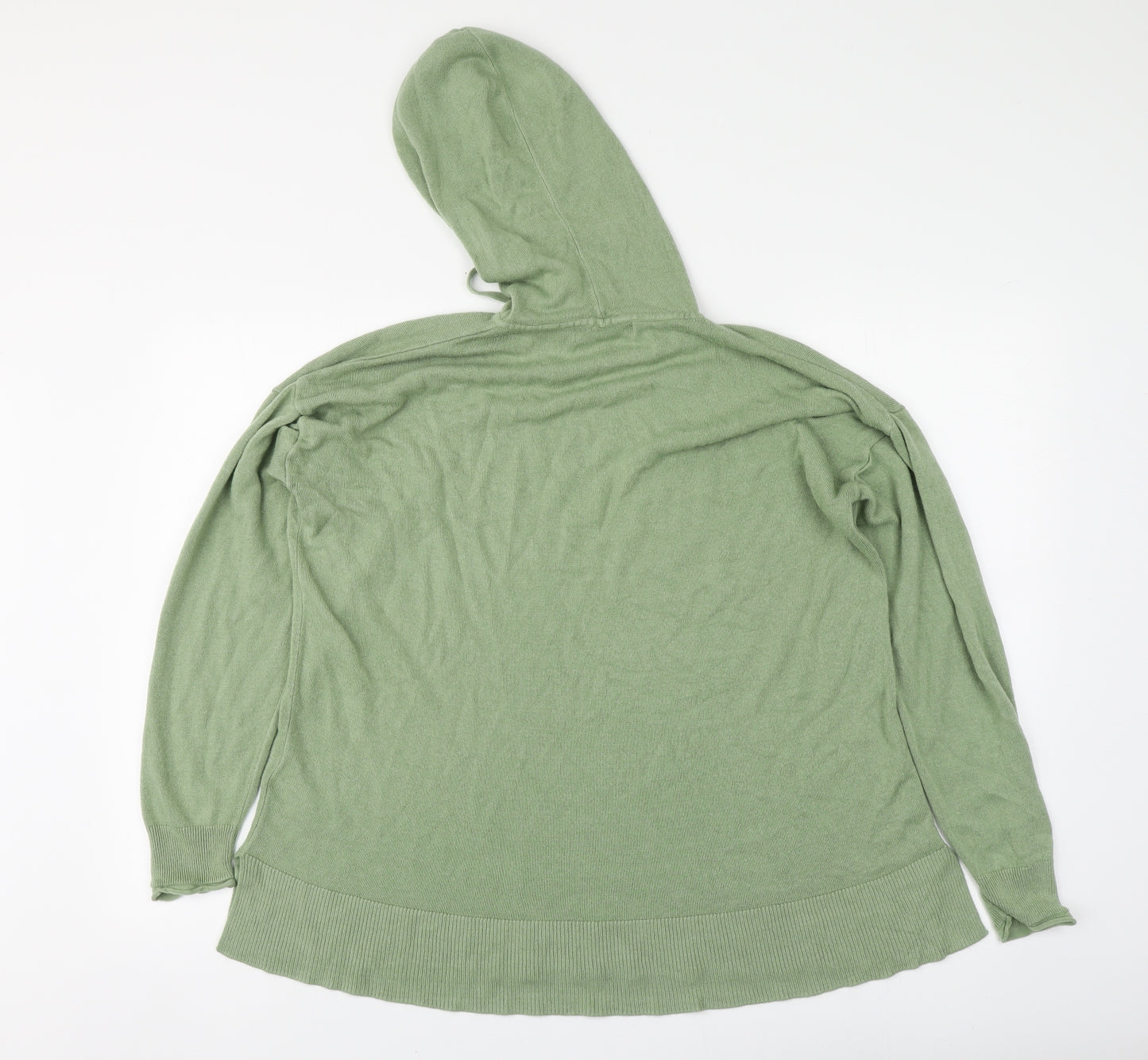 Marks and Spencer Womens Green Round Neck Acrylic Pullover Jumper Size L