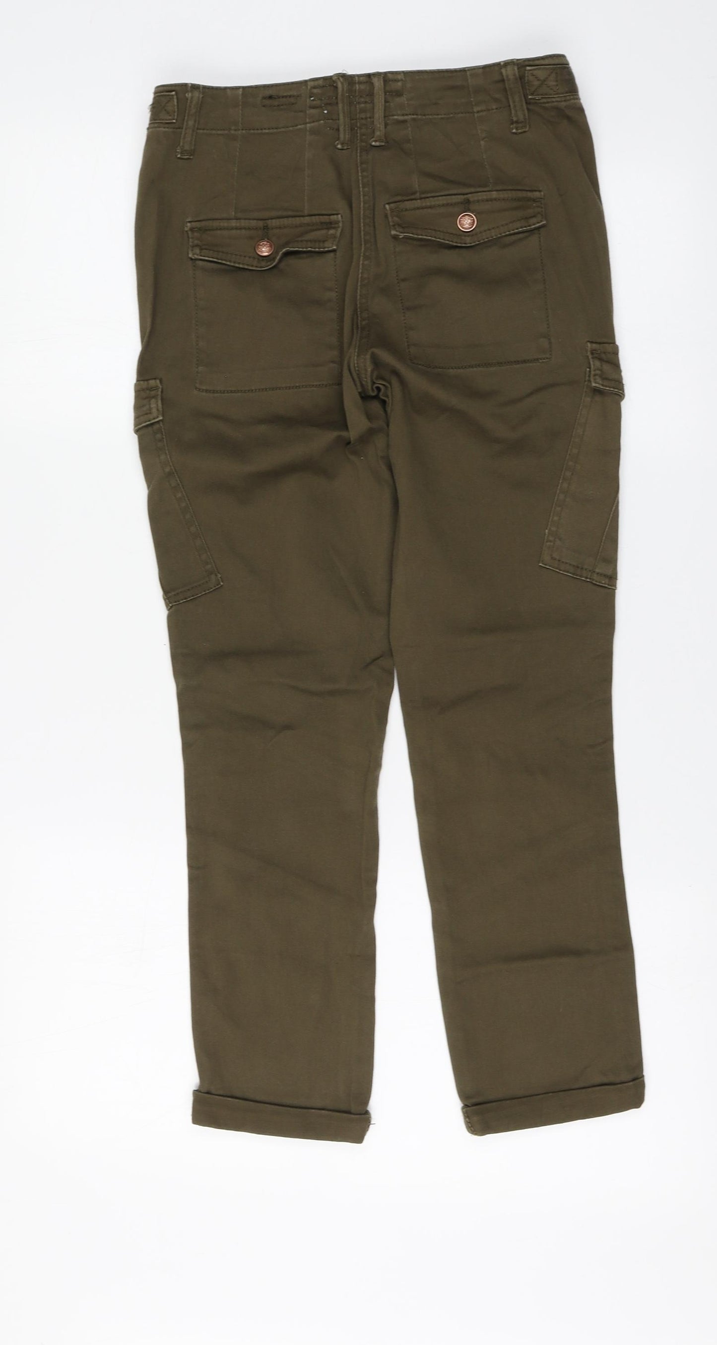 River Island Womens Green Cotton Jegging Trousers Size 8 L25 in Regular