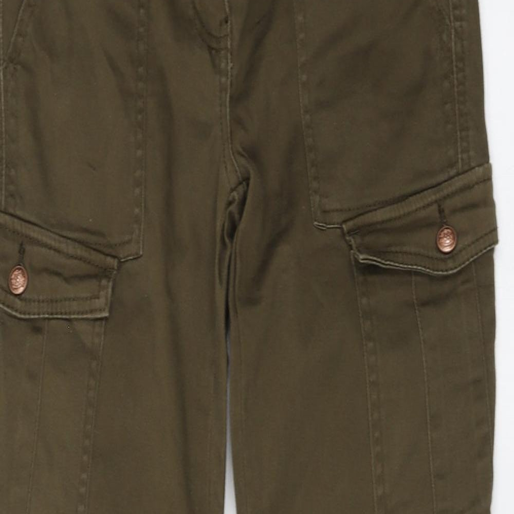 River Island Womens Green Cotton Jegging Trousers Size 8 L25 in Regular