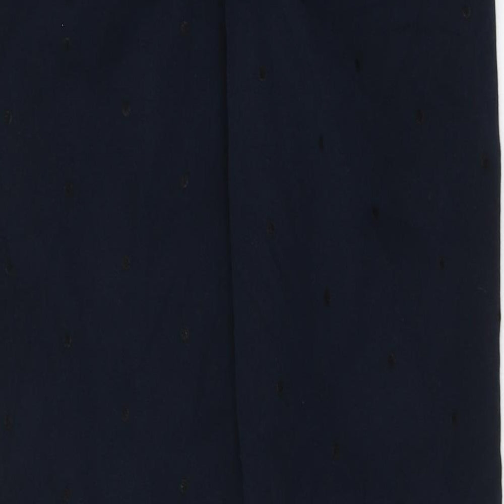 Gap Womens Blue Polka Dot Cotton Chino Trousers Size 8 L26 in Regular
