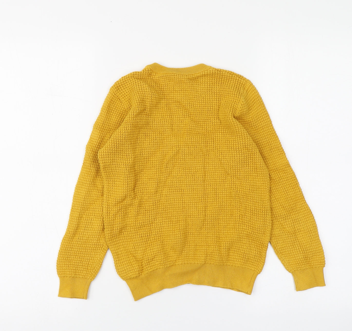 Dunnes Stores Boys Yellow Round Neck Cotton Pullover Jumper Size 8-9 Years