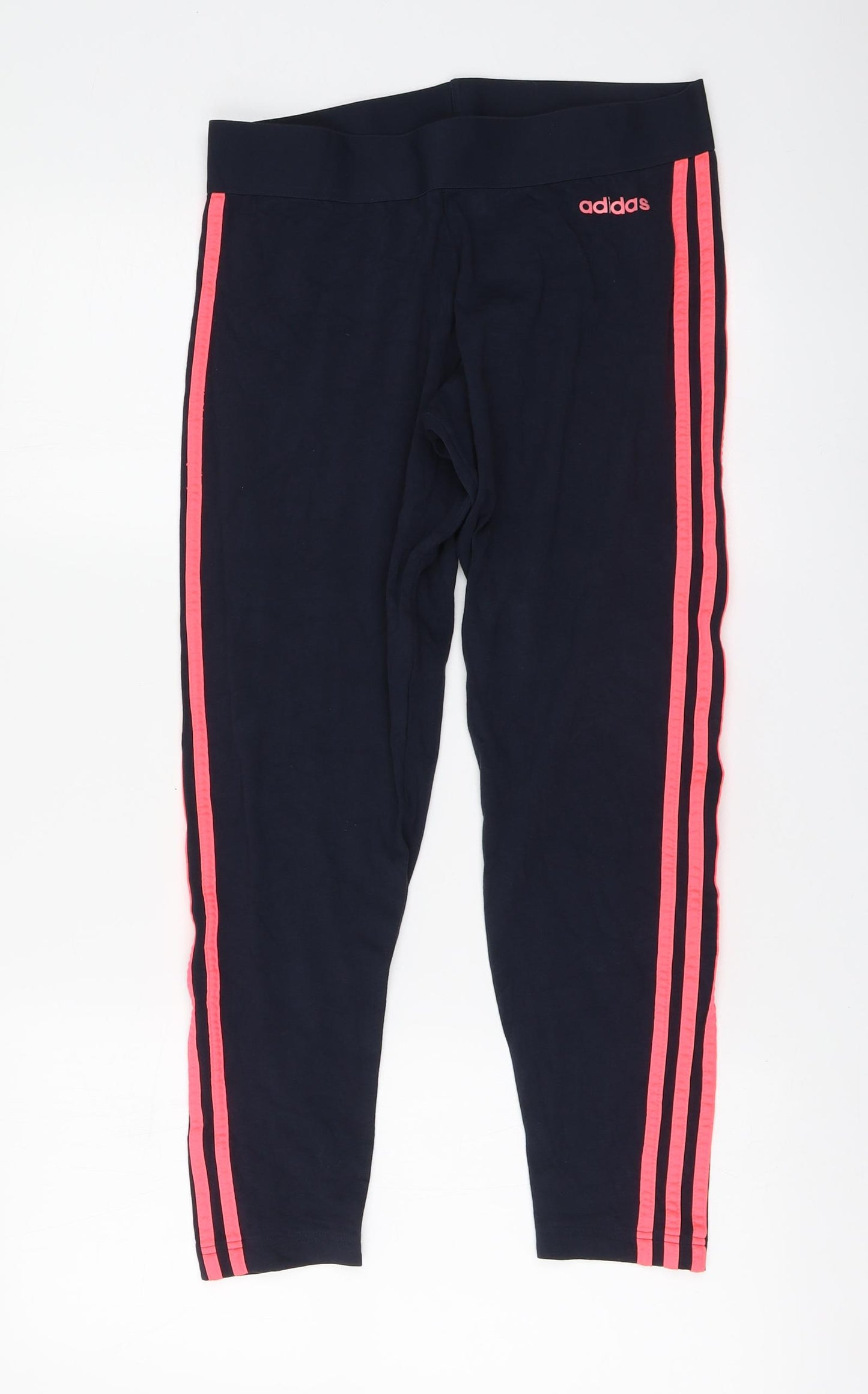 adidas Womens Blue Cotton Jogger Leggings Size 16 L26 in Regular