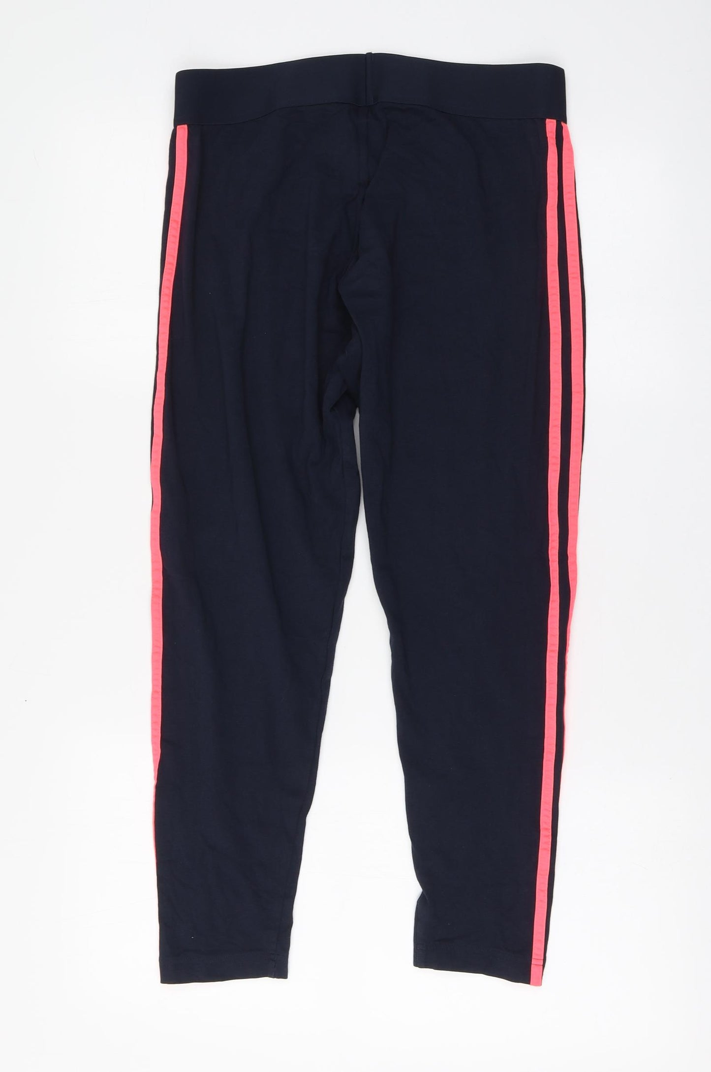 adidas Womens Blue Cotton Jogger Leggings Size 16 L26 in Regular