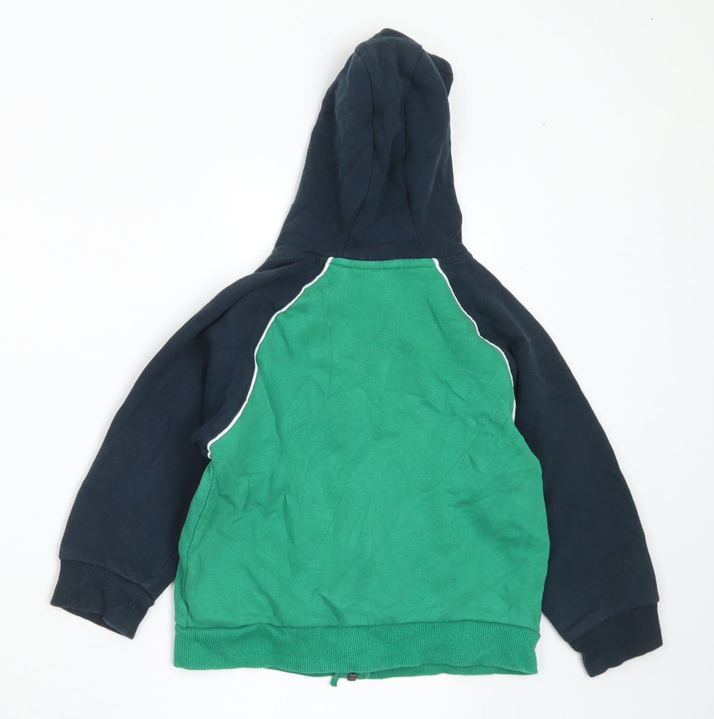 Dunnes Stores Boys Green Cotton Full Zip Hoodie Size 4-5 Years Zip - Irish Rugby