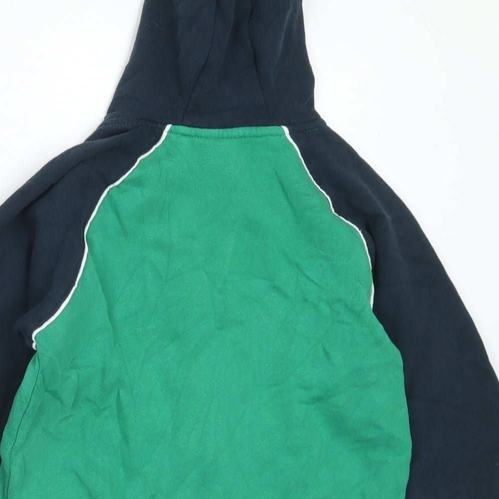 Dunnes Stores Boys Green Cotton Full Zip Hoodie Size 4-5 Years Zip - Irish Rugby