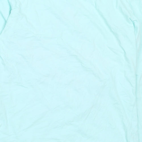 Dunnes Stores Girls Blue Cotton Basic T-Shirt Size 9-10 Years Crew Neck - Shine Bright