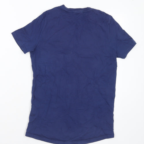PlayStation Boys Blue Cotton Basic T-Shirt Size 10-11 Years Crew Neck - Playstation