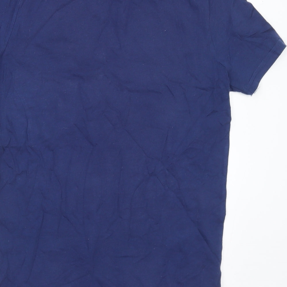 PlayStation Boys Blue Cotton Basic T-Shirt Size 10-11 Years Crew Neck - Playstation
