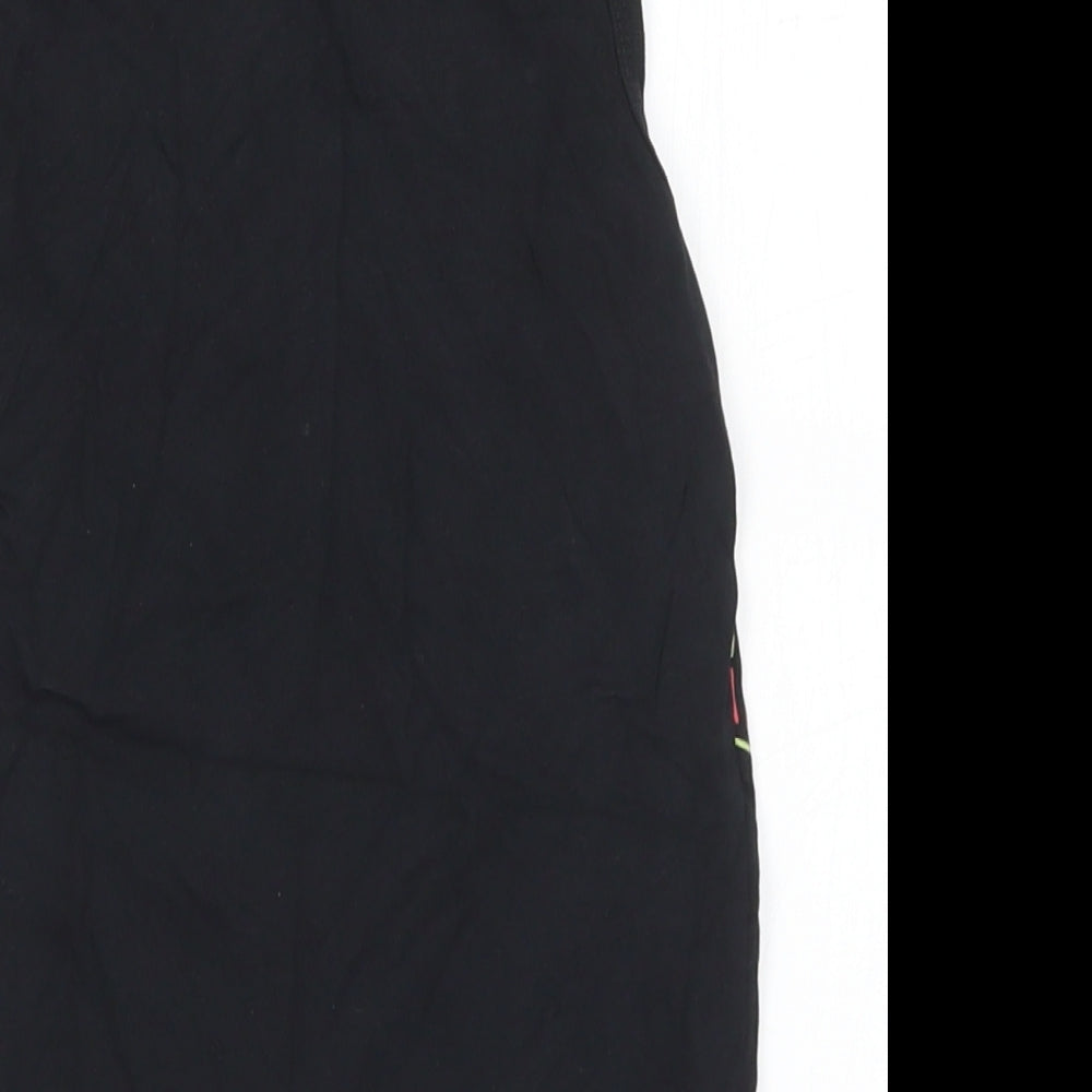 Primark Boys Black Cotton Basic Tank Size 5-6 Years Round Neck - Dinosaur