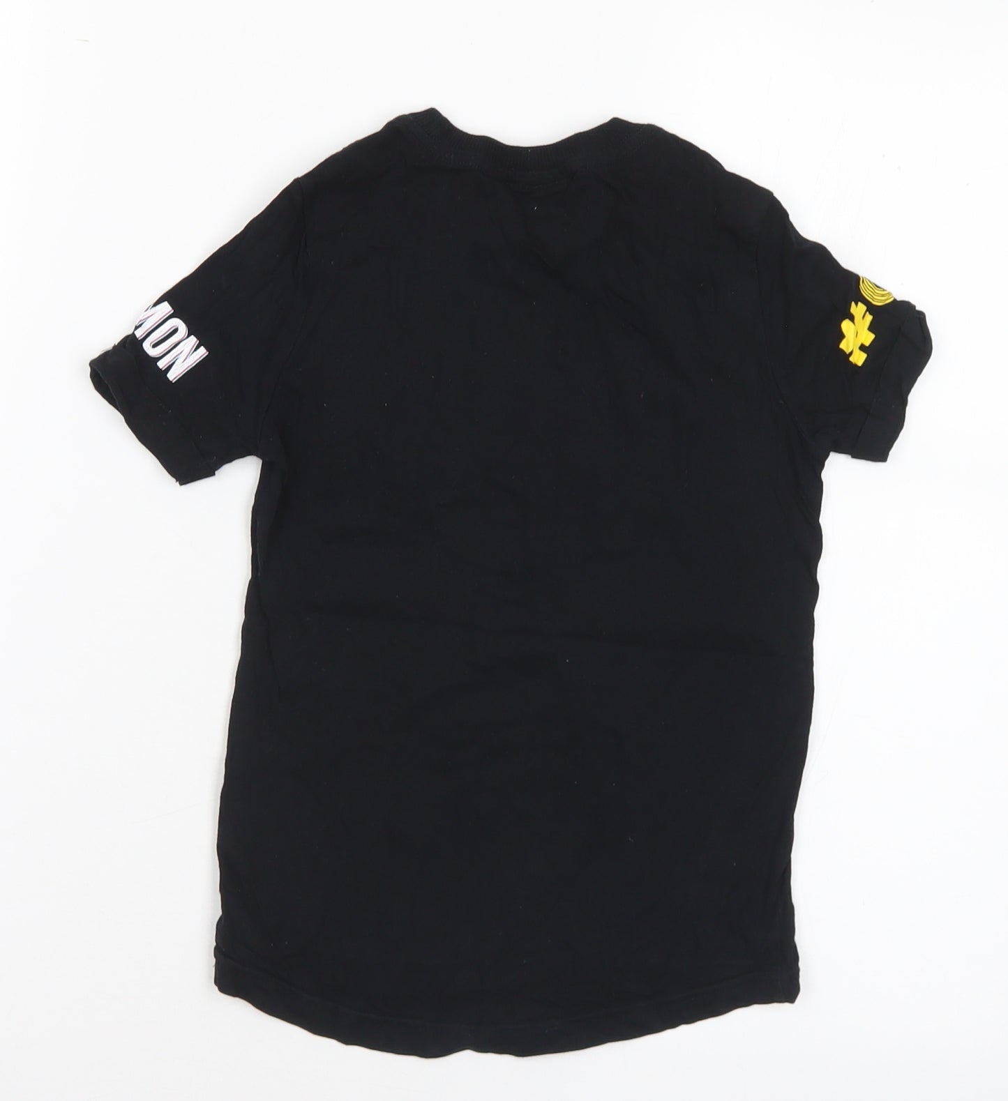 Pokemon Boys Black Cotton Basic T-Shirt Size 4-5 Years Crew Neck - Pokemon