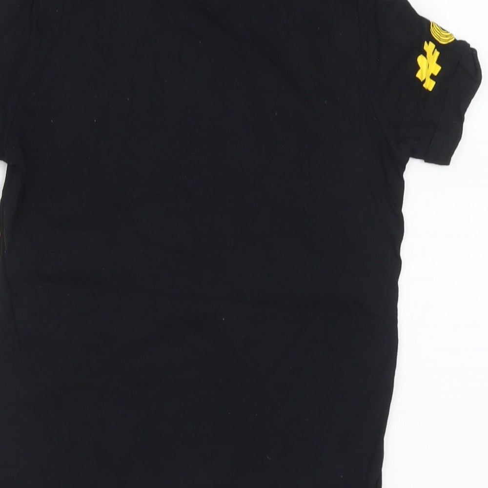 Pokemon Boys Black Cotton Basic T-Shirt Size 4-5 Years Crew Neck - Pokemon