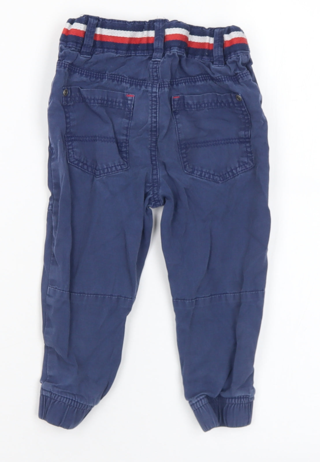 TU Boys Blue Cotton Cargo Trousers Size 18-24 Months
