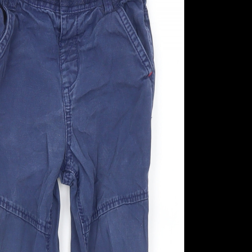 TU Boys Blue Cotton Cargo Trousers Size 18-24 Months