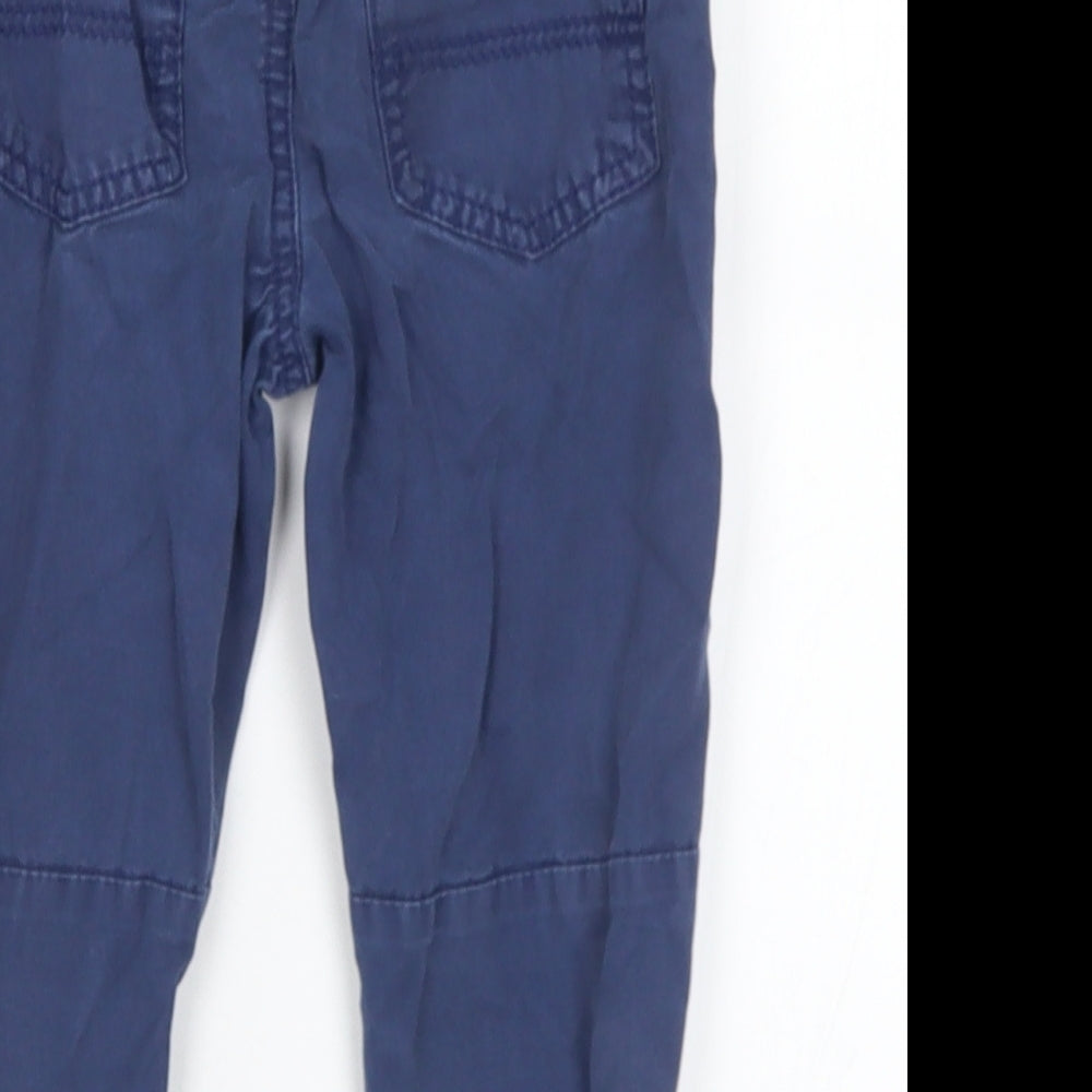 TU Boys Blue Cotton Cargo Trousers Size 18-24 Months