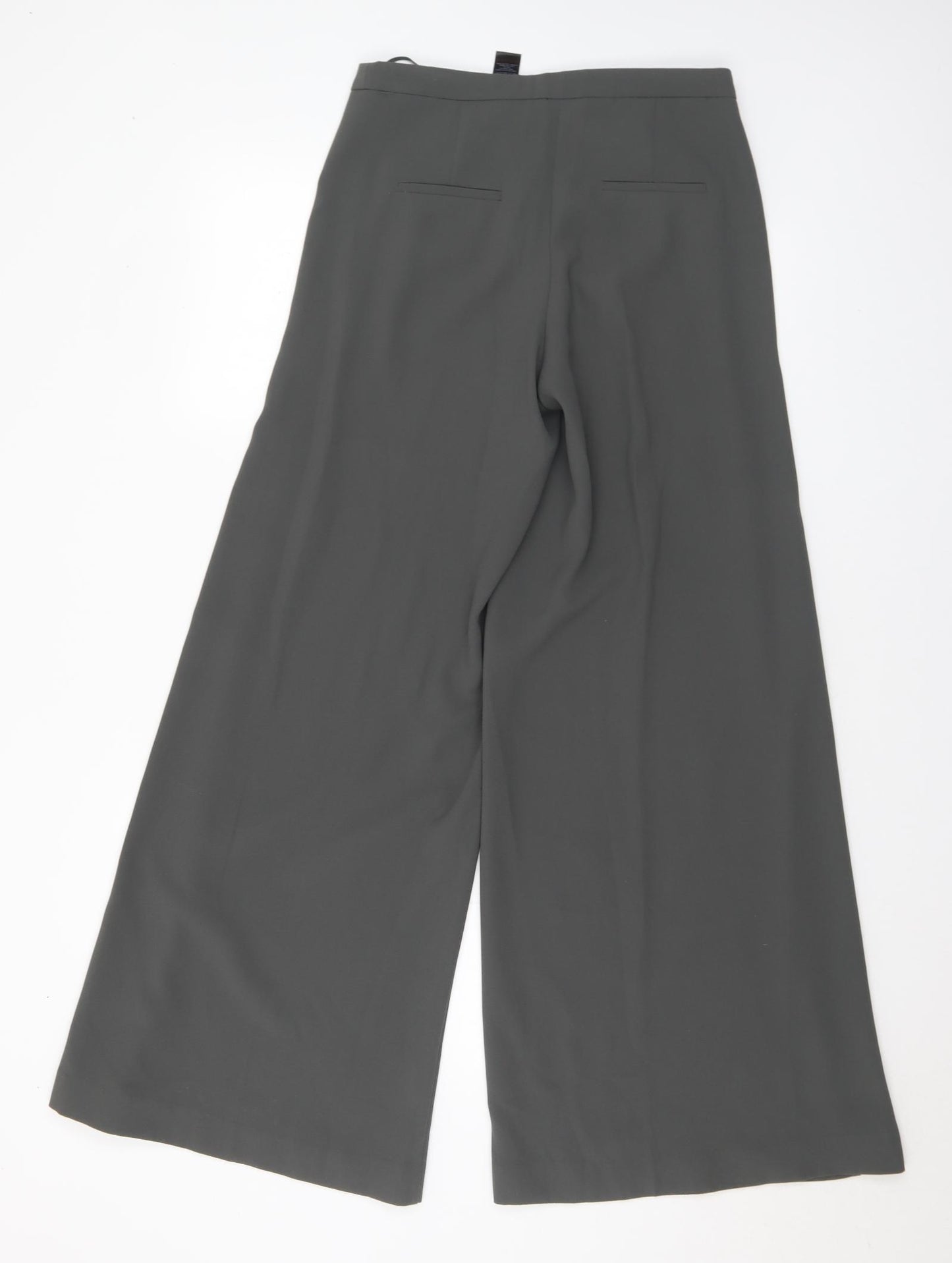 NEXT Womens Grey Polyester Trousers Size 6 L31 in Regular Hook & Eye