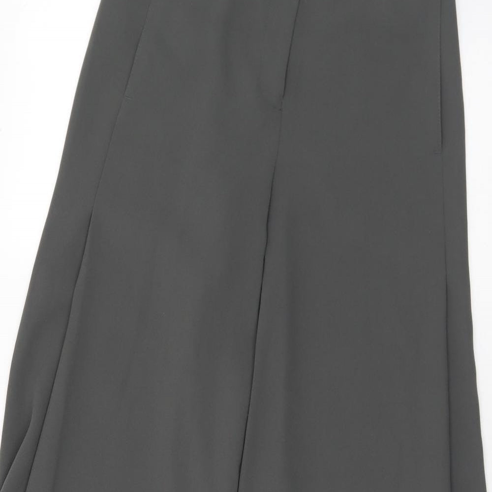 NEXT Womens Grey Polyester Trousers Size 6 L31 in Regular Hook & Eye