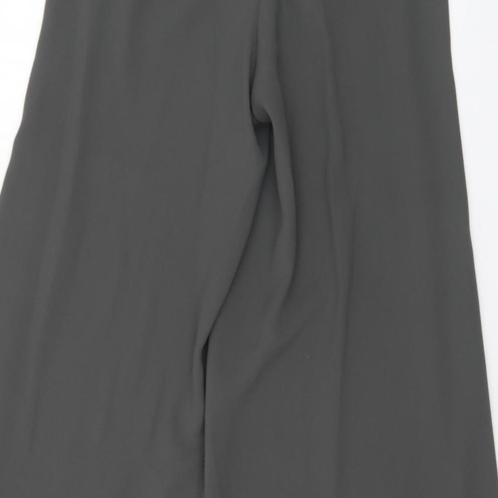 NEXT Womens Grey Polyester Trousers Size 6 L31 in Regular Hook & Eye