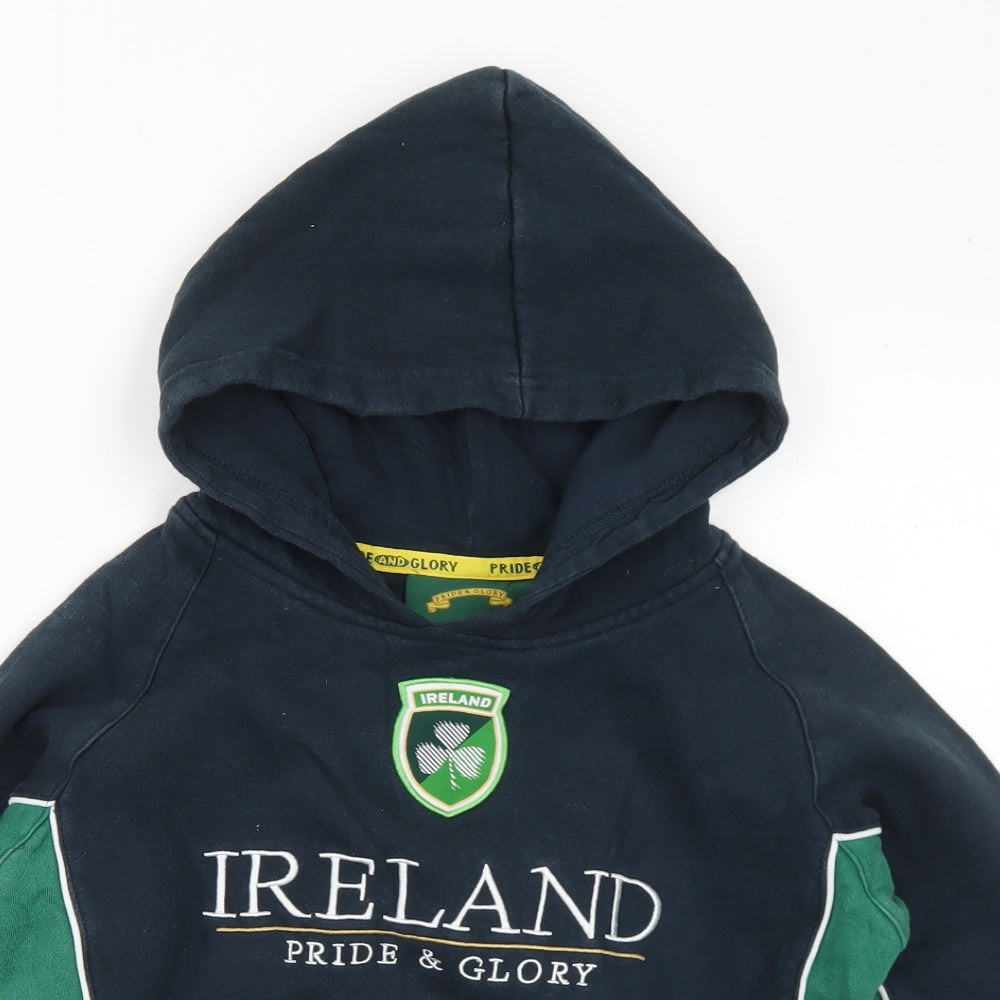 Pride and Glory Boys Green Cotton Pullover Hoodie Size M